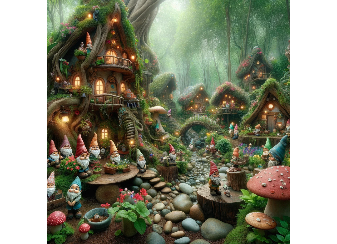 Gnomeville: A Whimsical World of Gnomes and Their Dwellings - Devil n Dove Online