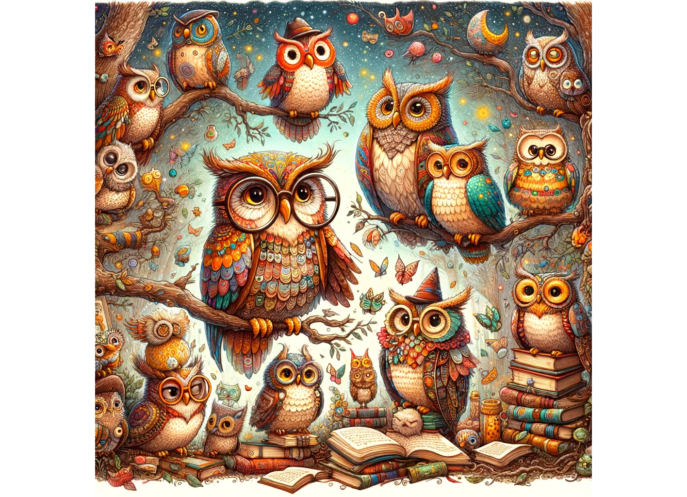 Hoots: A Whimsical Collection of Owl Drawings - Devil n Dove Online