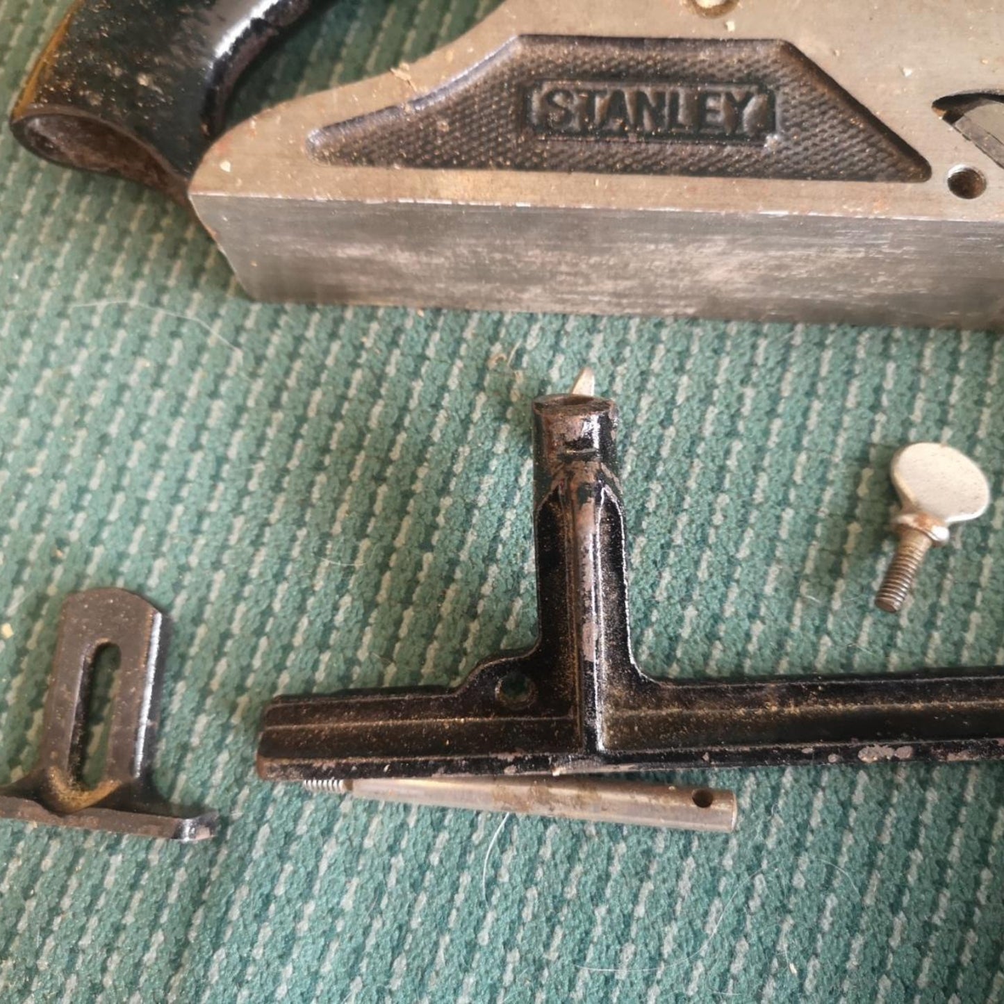 Vintage Stanley No. 78 Duplex Rabbet Plane box with green label, made in Canada, featuring 1 ½-inch cutter and 8 ½-inch body.