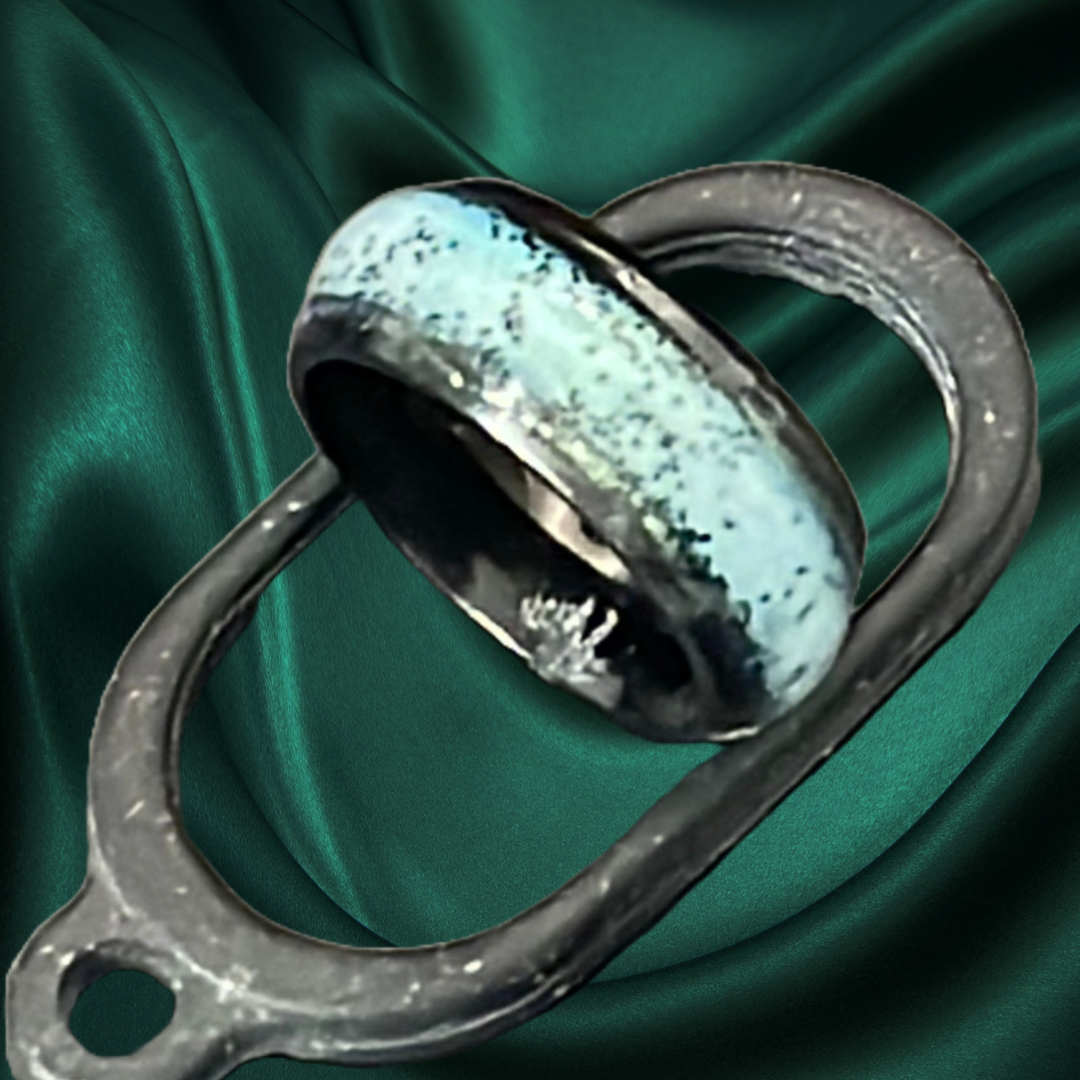 Celestial Mosaic: The Blue Black Speckled Ring - Devil n Dove Online