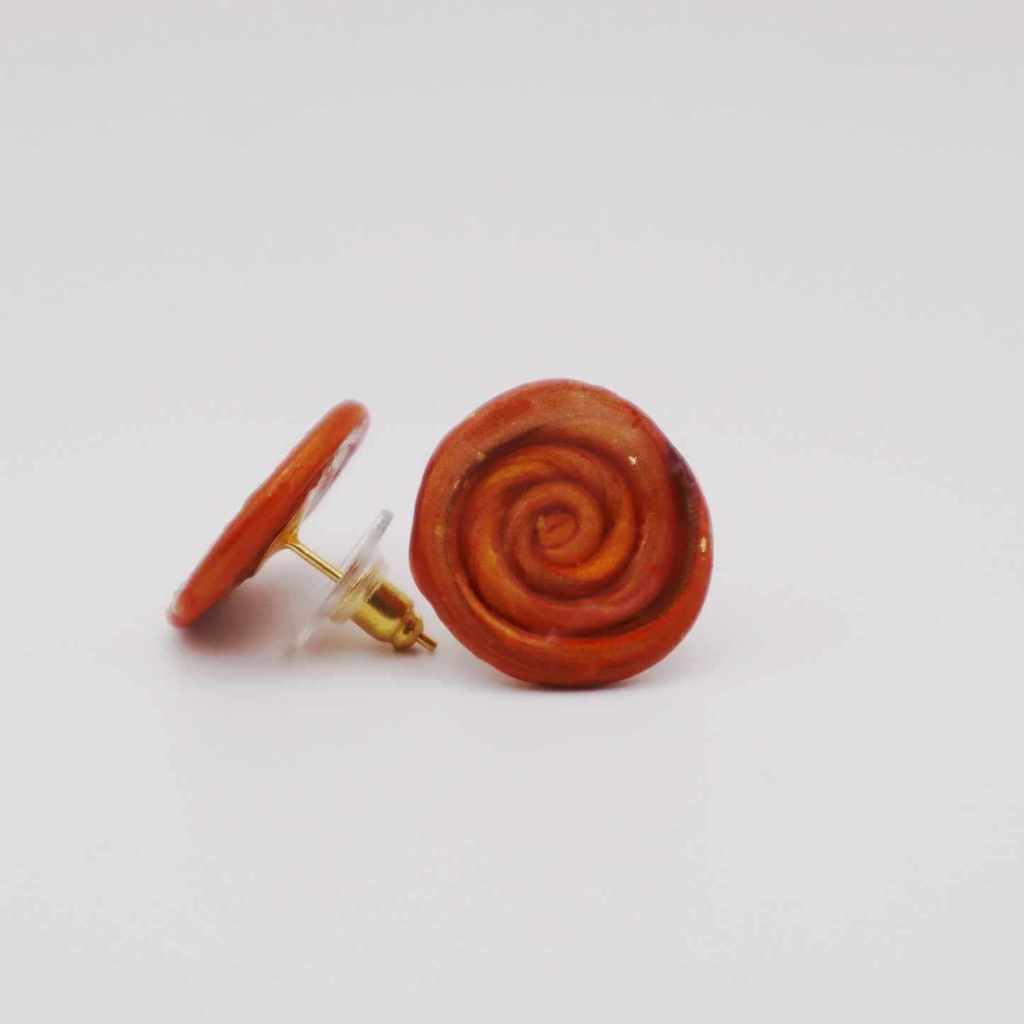 Amber Swirl Clay Stud Earrings - Devil n Dove Online