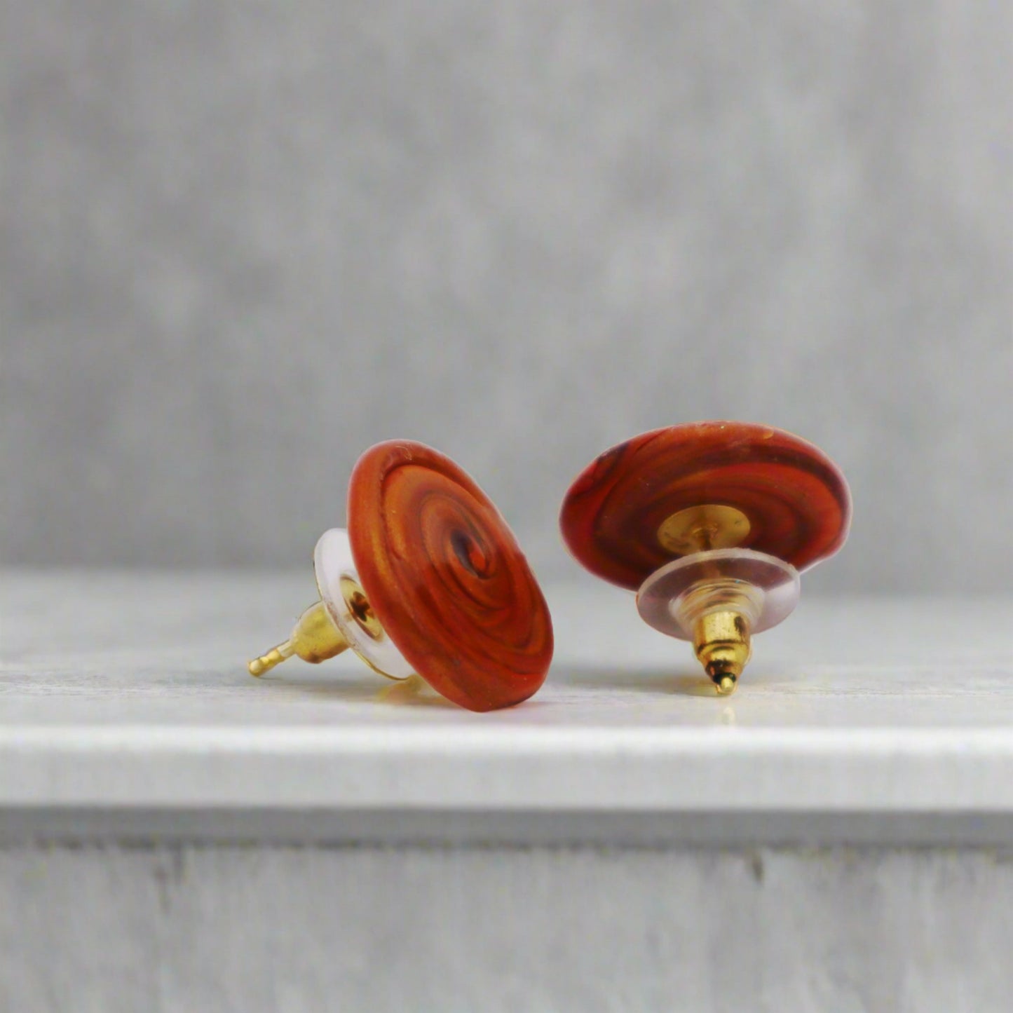 Amber Swirl Clay Stud Earrings - Devil n Dove Online