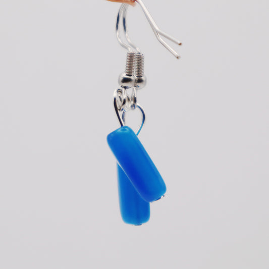 Sapphire Bliss - Handcrafted Bead Dangle Earrings - Devil n Dove Online