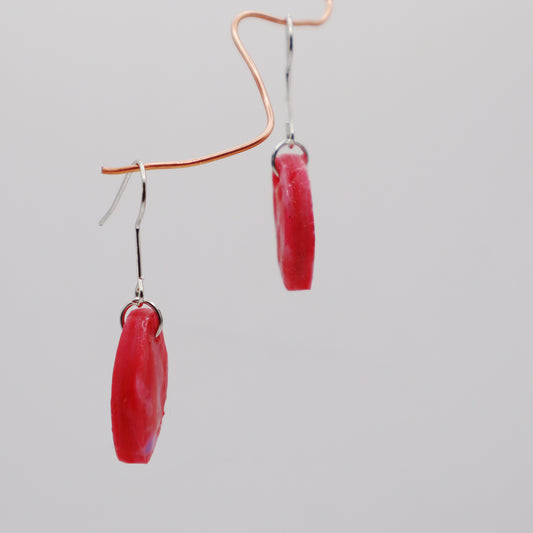 Cherry Kiss - Handcrafted Red Glass Dangle Earrings - Devil n Dove Online