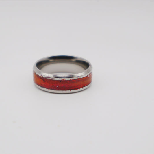 Crimson Tide - Handcrafted Enamel Band Ring - Devil n Dove Online