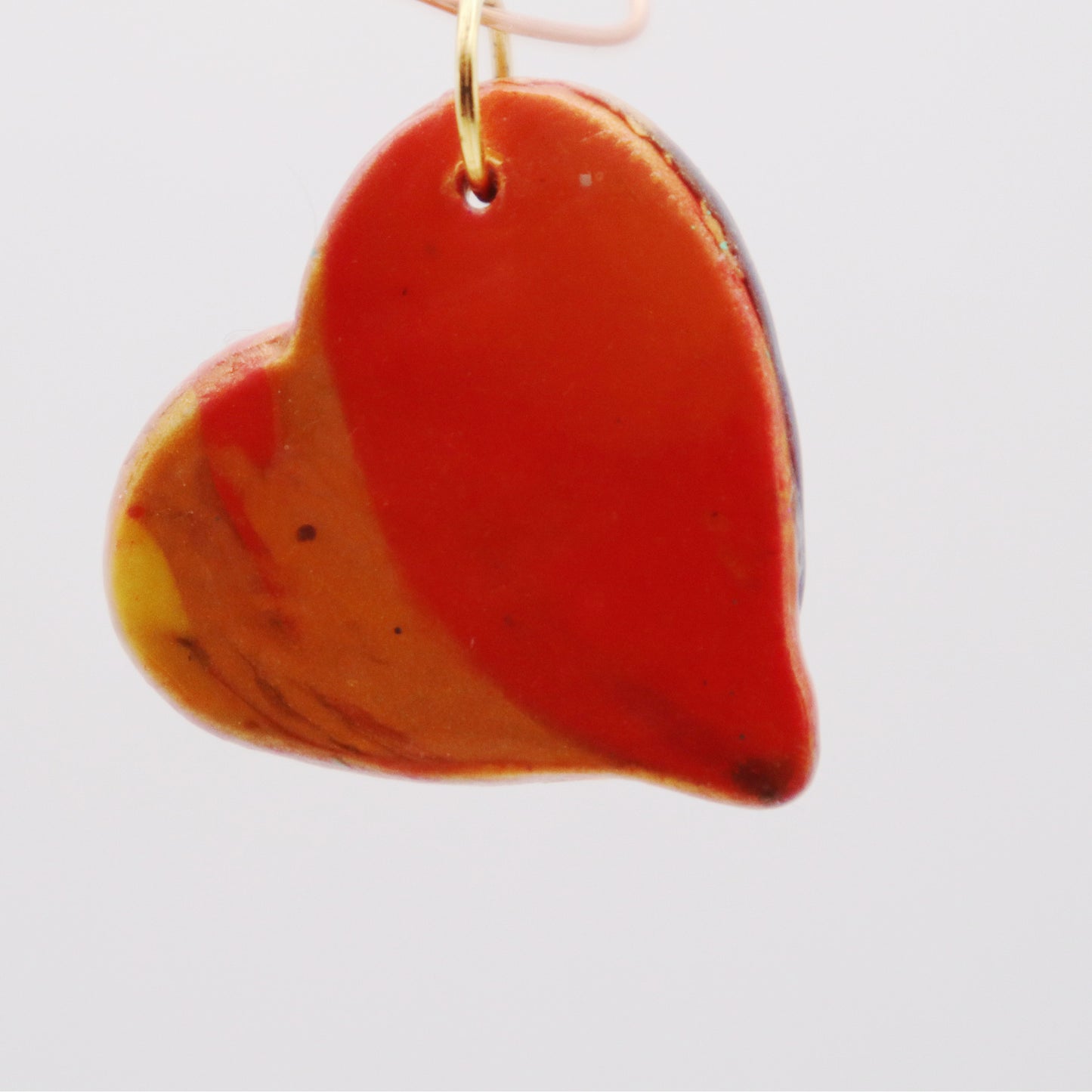 Amber Glow - Handcrafted Heart-Shaped Glass Pendant - Devil n Dove Online