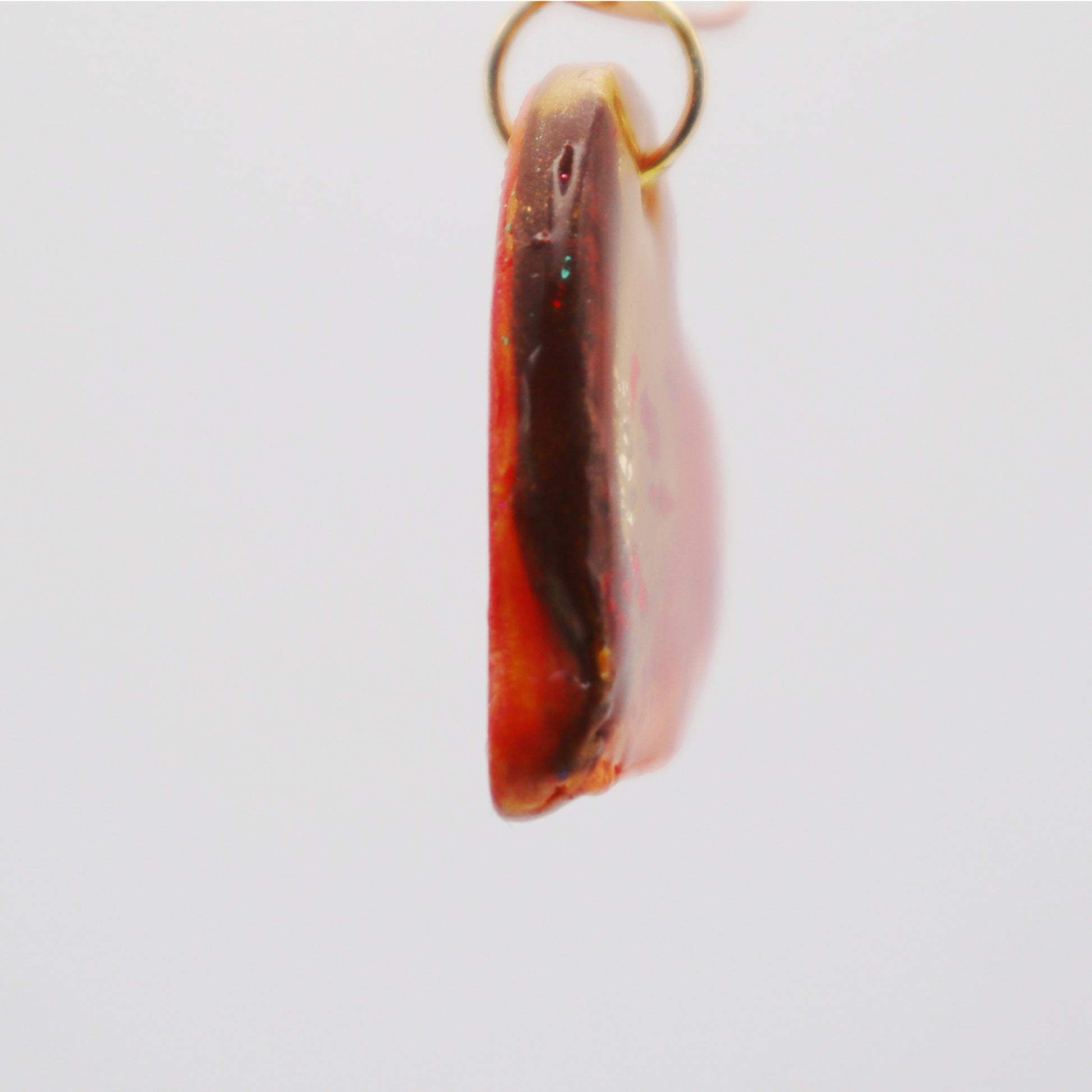 Amber Glow - Handcrafted Heart-Shaped Glass Pendant - Devil n Dove Online