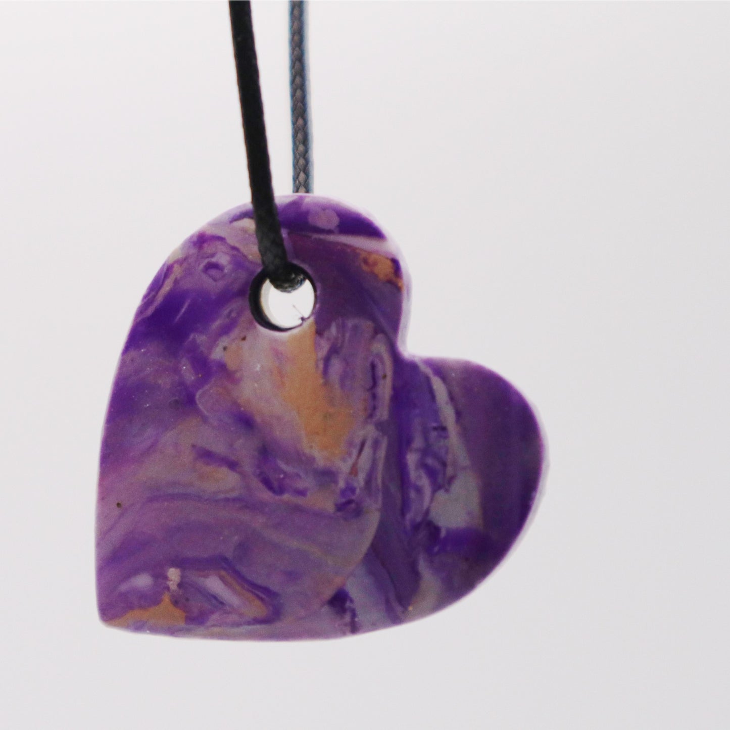 Amethyst Swirl Heart Pendant - Devil n Dove Online