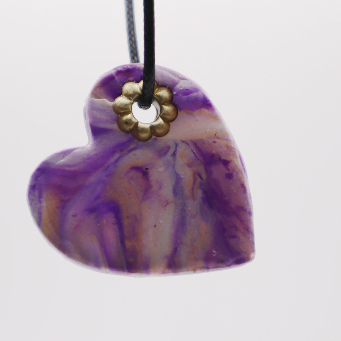 Amethyst Swirl Heart Pendant - Devil n Dove Online