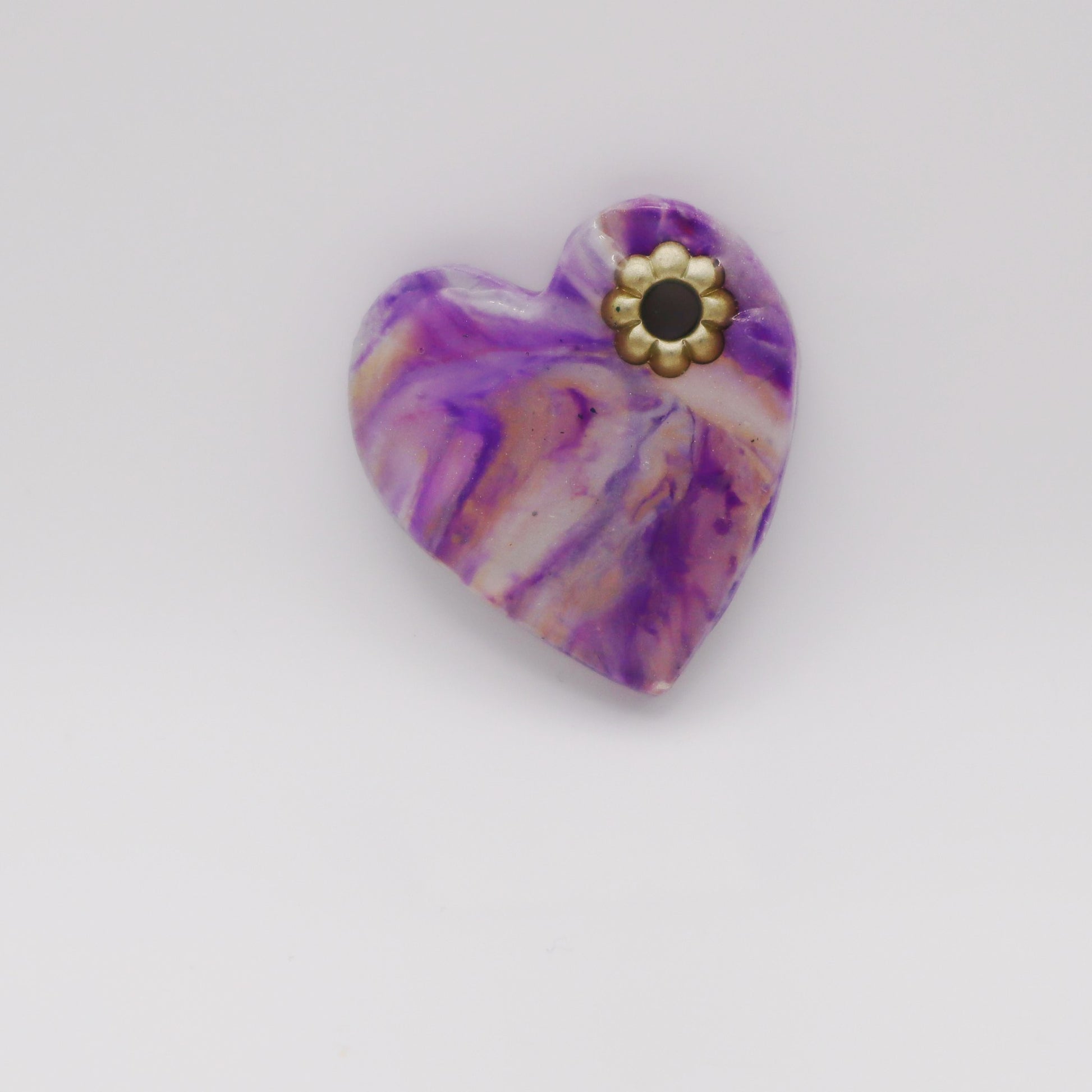 Amethyst Swirl Heart Pendant - Devil n Dove Online