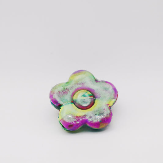 Rainbow Swirl Flower Brooch - Devil n Dove Online