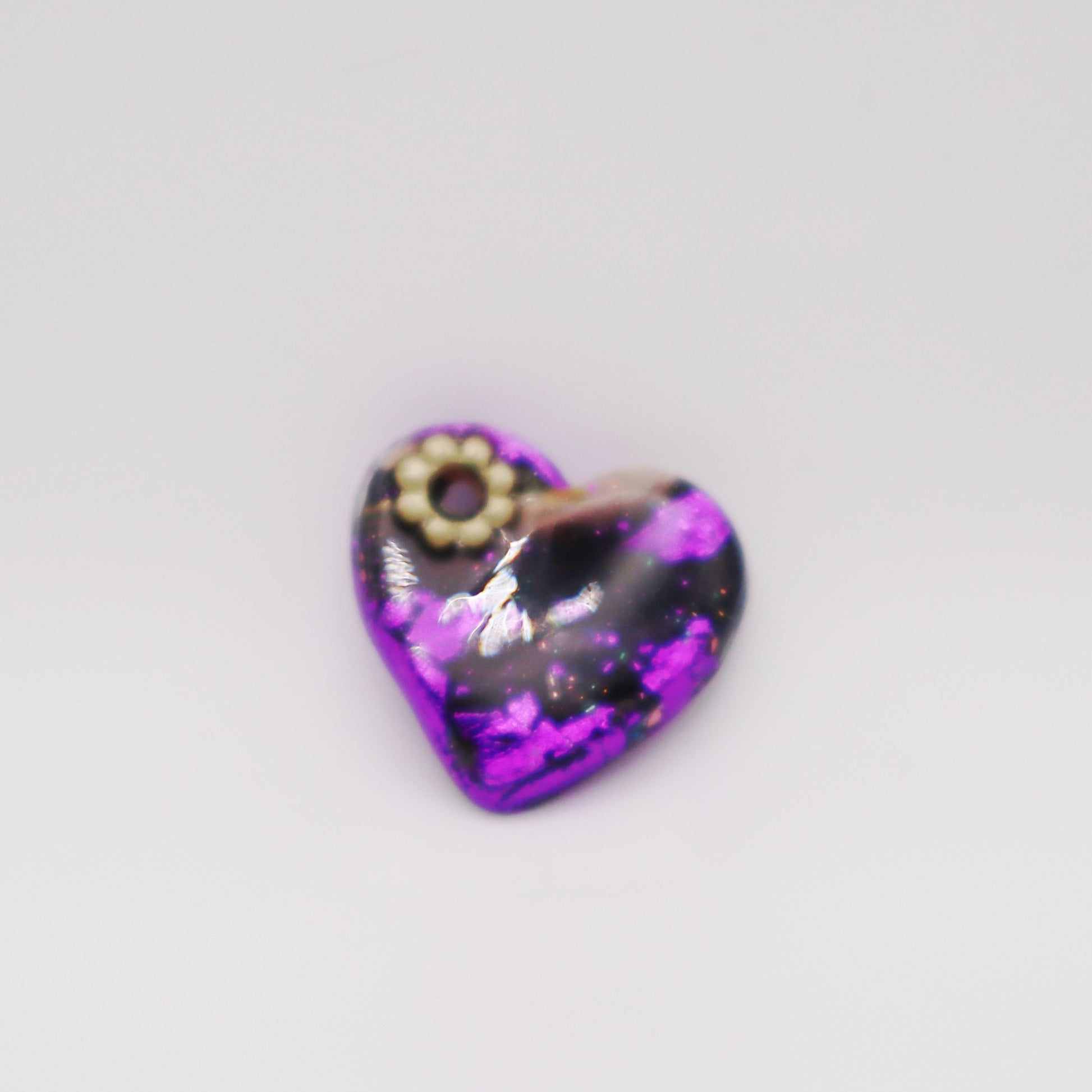 Amethyst Blossom Heart Pendant