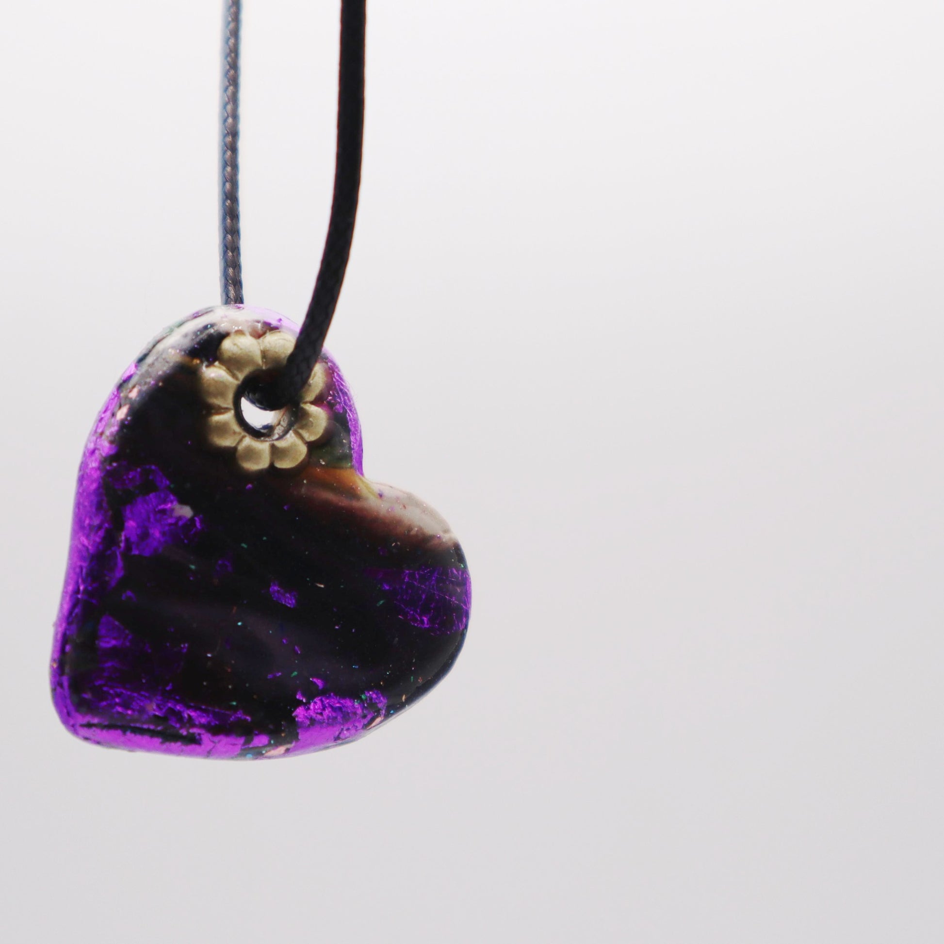 Amethyst Blossom Heart Pendant - Devil n Dove Online