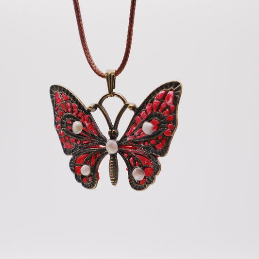 Scarlet Monarch Butterfly Pendant - Devil n Dove Online