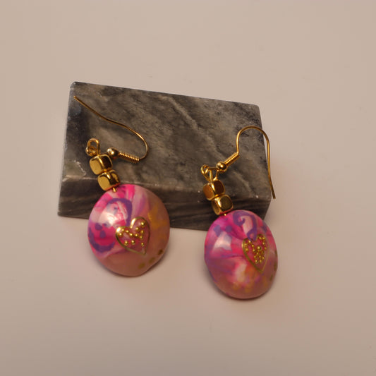 Vibrant Heart Earrings