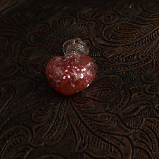 Heart-Shaped Glass Pendant