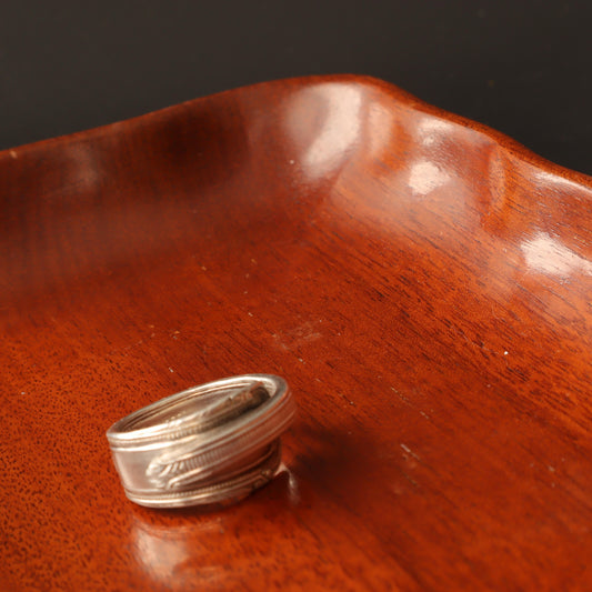 Vintage-Inspired Stainless Steel Spoon Ring with intricate detailing