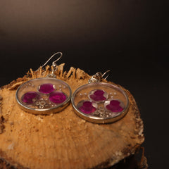 Radiant Bloom Resin Earrings