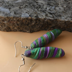 Carnival Twists Polymer Clay Earrings