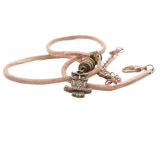 Rustic Owl Suede Bracelet - Devil n Dove Online