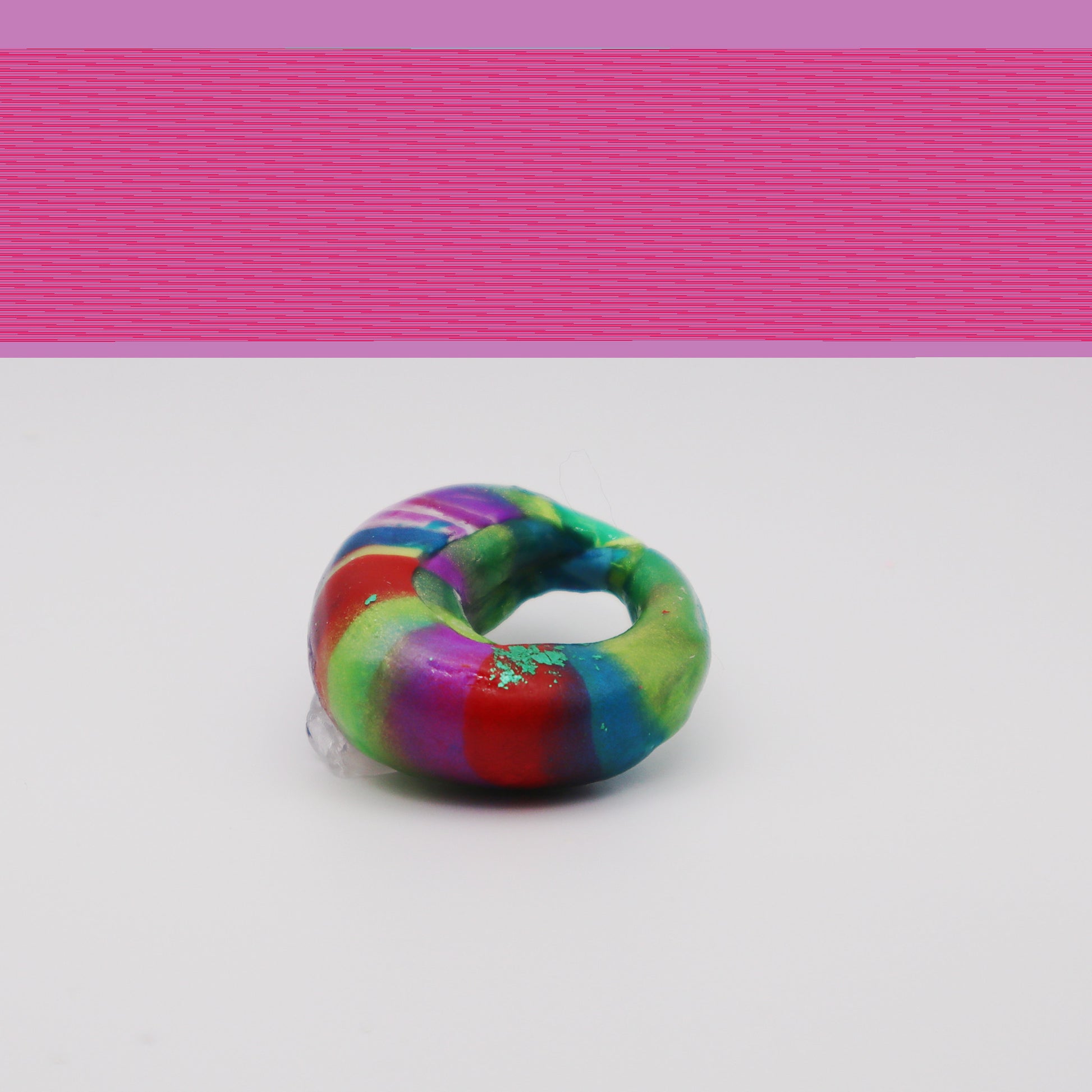 Vivid Whorl: Spectrum Donut Pendant - Devil n Dove Online