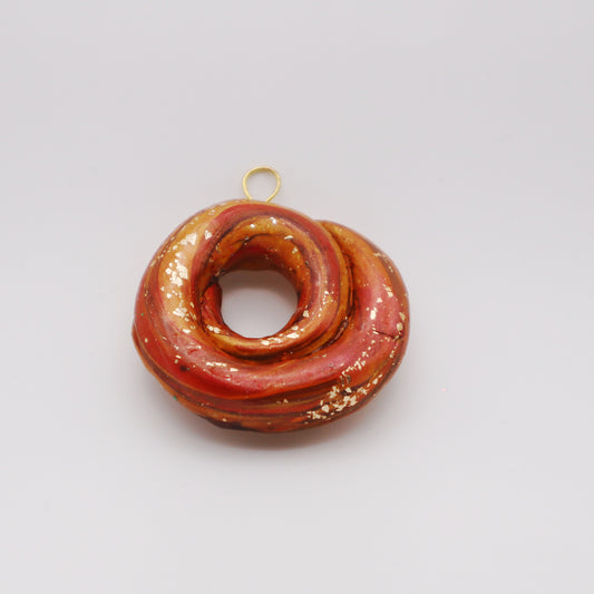 Autumn Embrace: Handcrafted Clay Loop Pendant - Devil n Dove Online