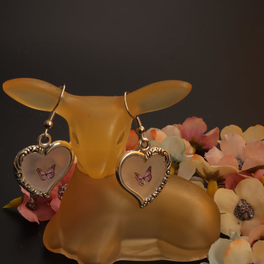 Butterfly Heart Earrings