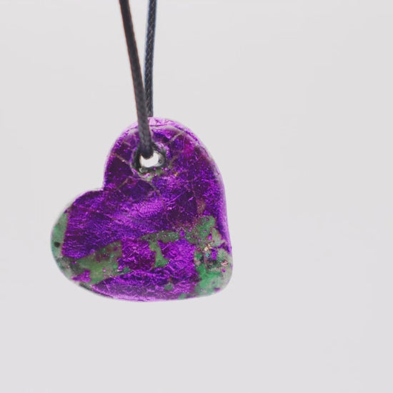 Amethyst Blossom Heart Pendant