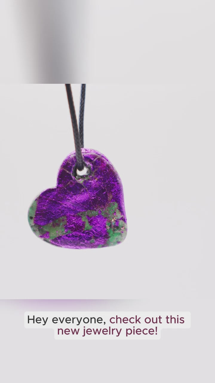 Amethyst Blossom Heart Pendant